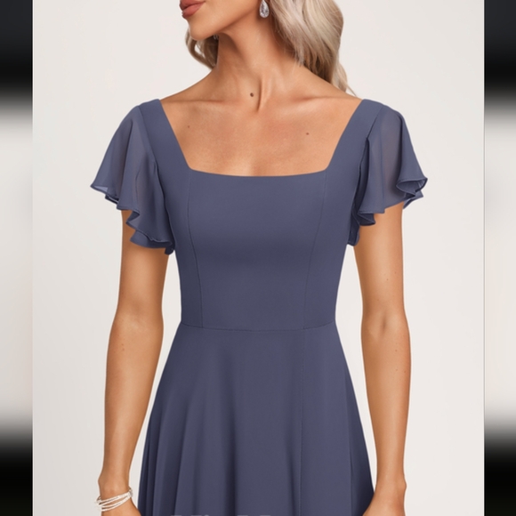 🥳HP💖 NWT JJ's House A-Line Floor Length Chiffon Bridesmaids Dress - Size 0 - Picture 2 of 5